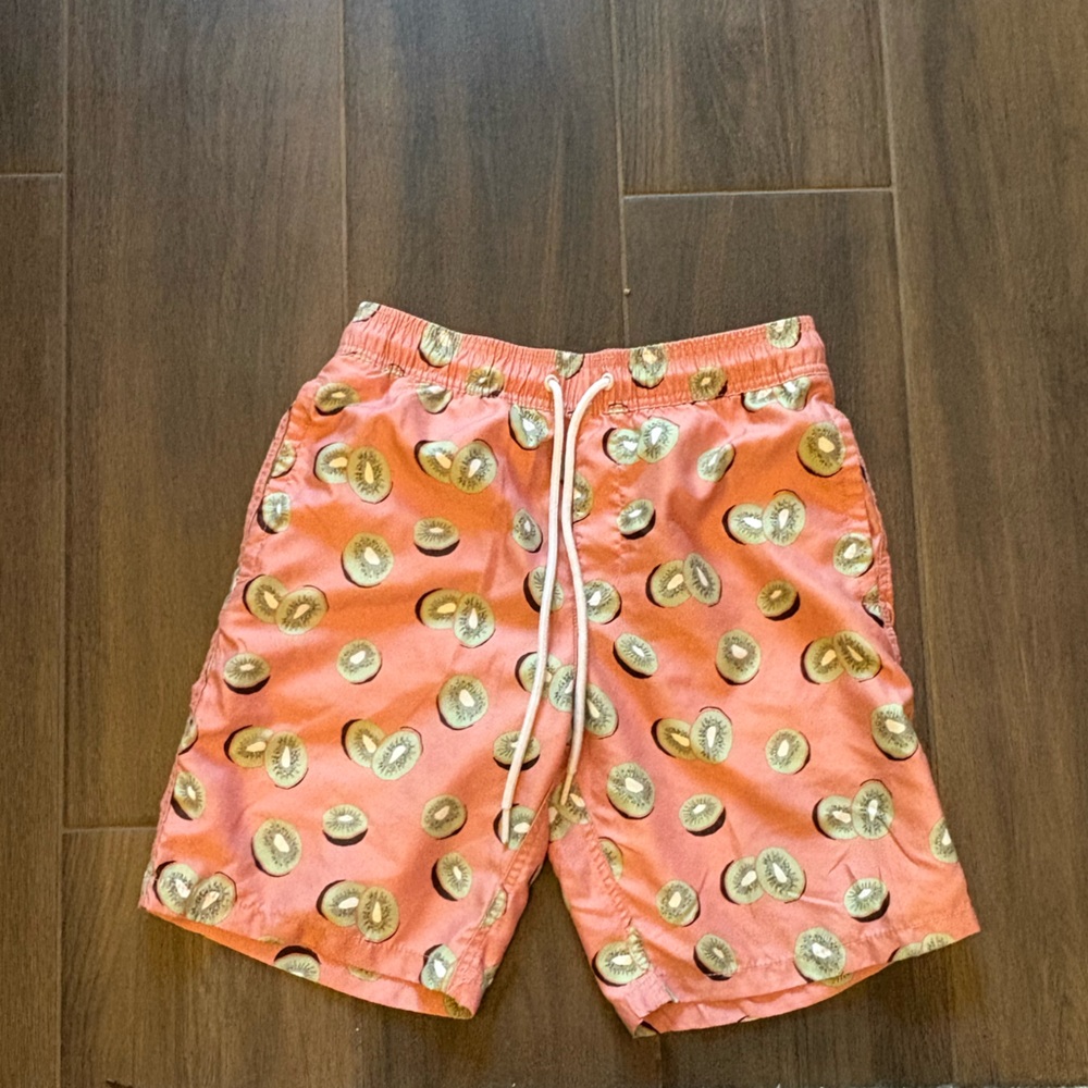 🥝 Men’s Swim Trunks – Kiwi Print – Size Small